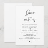 Weddenschap-repetitie Dinner, Dine met ons Kaart (Voorkant / Achterkant)