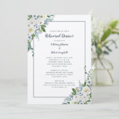 Weddenschap-repetitie Dinner Elegant Floral Chic G Kaart (Staand voorkant)