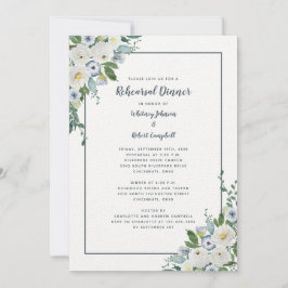 Weddenschap-repetitie Dinner Elegant Floral Chic G Kaart