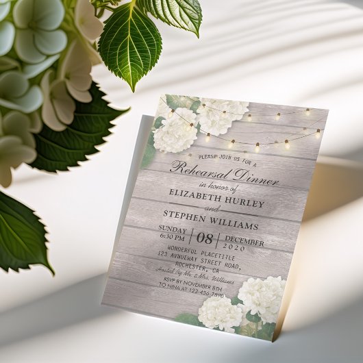 Weddenschap repetitie Dinner Flowers String Light  Kaart