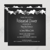 Weddenschap-repetitie Dinner Grunge Hearts Black Kaart (Voorkant / Achterkant)