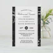 Weddenschap repetitie Dinner Modern Black White Ma Kaart (Staand voorkant)