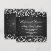 Weddenschap-repetitie in de winter Sparkle Black Kaart (Voorkant / Achterkant)