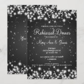Weddenschap-repetitie in de winter Sparkle Black Kaart (Voorkant / Achterkant)