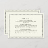 Weddenschap Richtkaarten Zwart-witte Vintage Informatiekaartje (Voorkant / Achterkant)