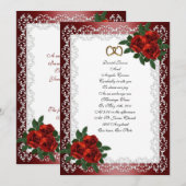 Weddenschap Rode rozen Kaart (Voorkant / Achterkant)