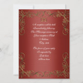 Weddenschap rood en goud kaart (Achterkant)