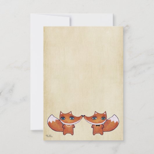 Weddenschap Rood met paar dank je briefkaarten (Achterkant)