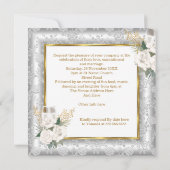 Weddenschap Roos Champagne Gold Silver Damask Kaart (Achterkant)