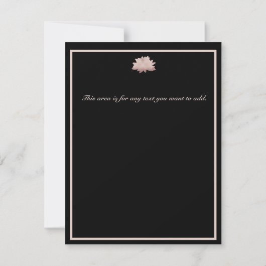 Weddenschap Roos Gold Floral Modern Black Change / Save The Date (Achterkant)