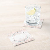 Weddenschap Roos Gold Glitter Foto Kartonnen Onderzetters (Insitu)