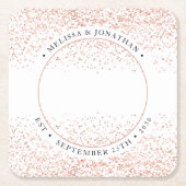 Weddenschap Roos Gold Glitter Foto Kartonnen Onderzetters (Voorkant)