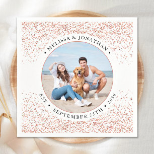 Weddenschap Roos Gold Glitter Foto Servet