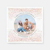 Weddenschap Roos Gold Glitter Foto Servet (Voorkant)