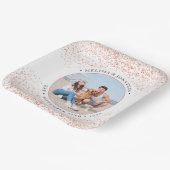 Weddenschap Roos Gold Glitter Photo Square Papieren Bordje (Gebogen)