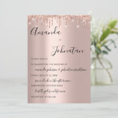 Weddenschap Roos Gold Monogram Drift Black White Kaart (Staand voorkant)