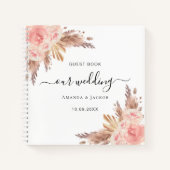 Weddenschap roos gouden gastenboek notitieboek (Voorkant)