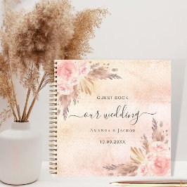 Weddenschap roos gouden gastenboek notitieboek