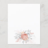 Weddenschap roos goudfloraal zilver flyer (Achterkant)