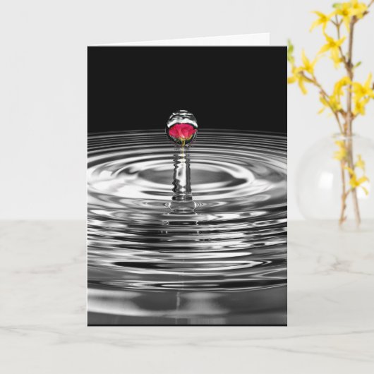 Weddenschap Roos in druplet gefeliciteerd Kaart (Gele Bloem)