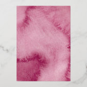 Weddenschap Roos Sneeuwroze Waterverf Roos Gold Folie Uitnodiging (Achterkant)