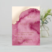 Weddenschap Roos Sneeuwroze Waterverf Roos Gold Folie Uitnodiging (Staand Voorkant)