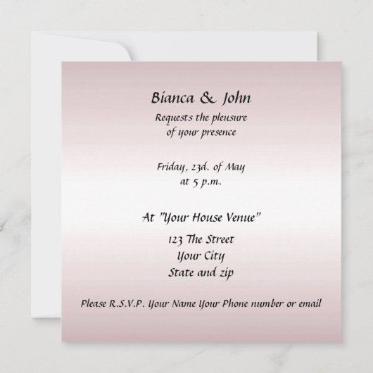 Weddenschap Roses Elegant Kaart (Achterkant)