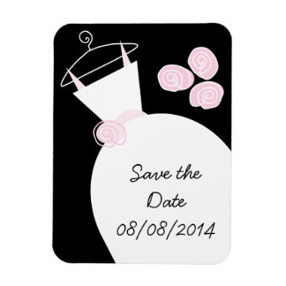 Weddenschap Rown Pink "Save the Date" zwart Magneet