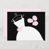 Weddenschap Rown Pink zwarte pastel horizontaal Briefkaart (Voorkant / Achterkant)