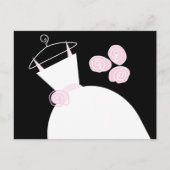 Weddenschap Rown Pink zwarte pastel horizontaal Briefkaart (Voorkant)