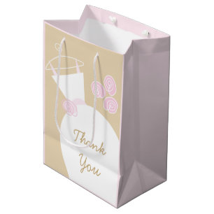 Weddenschap Roze Beige Bedankt roze medium Cadeauzakje