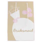 Weddenschap Roze Beige Bridesmaid roze medium Medium Cadeauzakje (Achterkant)