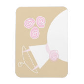 Weddenschap Roze Beige Horizontale Magnet Magneet (Verticaal)