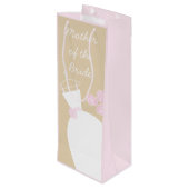 Weddenschap Roze Beige Moeder Bride roze wijn Cadeautas (Achterkant Gekanteld)