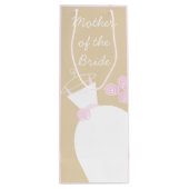 Weddenschap Roze Beige Moeder Bride roze wijn Cadeautas (Achterkant)