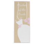 Weddenschap Roze Beige Moeder Bride roze wijn Cadeautas (Voorkant)