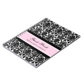 Weddenschap Roze Damask-laptop Notitieboek (Linkerzijde)