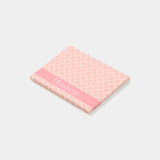 Weddenschap Roze en Wit Post-it® Notes (Schuin)
