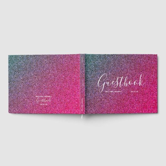Weddenschap | Roze Glitter Chic Gastenboek (Volledig)