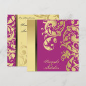 Weddenschap Roze goudzwijn Kaart (Voorkant / Achterkant)