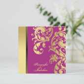 Weddenschap Roze goudzwijn Kaart (Staand voorkant)