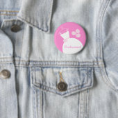 Weddenschap Roze knop 'Bridesmaid' Ronde Button 5,7 Cm (In situ)