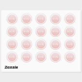 Weddenschap Roze Ombre Classic Ronde Sticker (Vel)