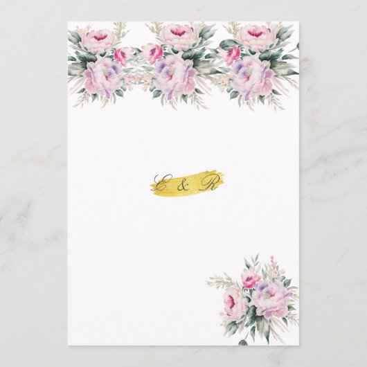 Weddenschap Roze pony's Advieskaart (Achterkant)