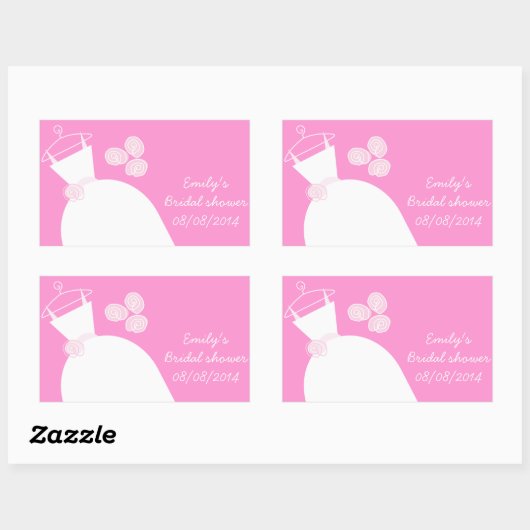 Weddenschap Roze rechthoek "Vrijgezellenfeest" Rechthoekige Sticker (Vel)