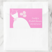 Weddenschap Roze rechthoek "Vrijgezellenfeest" Rechthoekige Sticker (Tas)