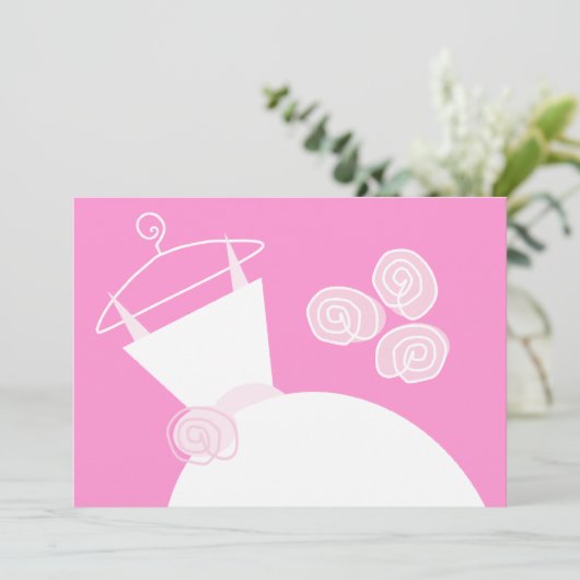 Weddenschap Roze vrijgezellenfeest horizontaal wit Kaart (Staand voorkant)