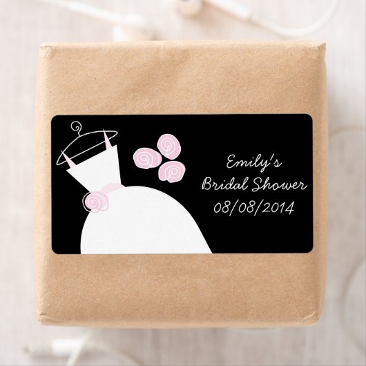 Weddenschap Roze Vrijgezellenfeest zwart horizonta Etiket (Insitu)