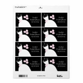 Weddenschap Roze Vrijgezellenfeest zwart horizonta Etiket (Full Sheet)