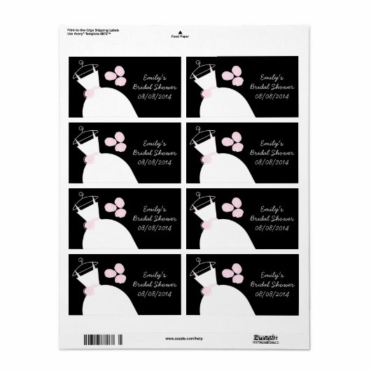 Weddenschap Roze Vrijgezellenfeest zwart horizonta Etiket (Full Sheet)